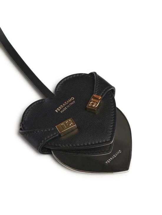  살바토레 페라가모 키링 페라가모 송아지 가죽 키체인 블랙 - SALVATORE FERRAGAMO