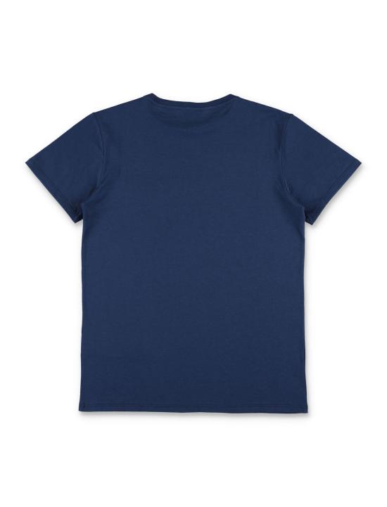  [키즈] 구찌 탑 아동용 패치 포켓 티셔츠 프러시안 블루/화이트 - GUCCI