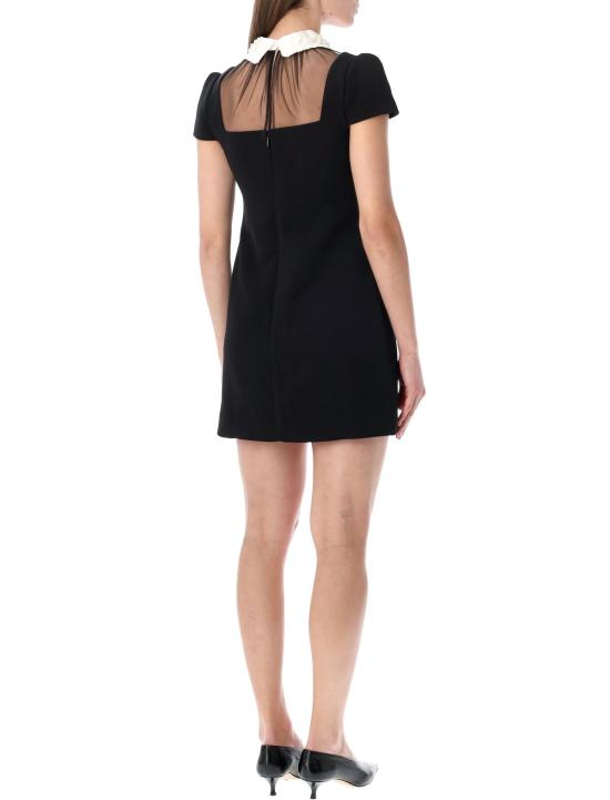 셀프 포트레이트 숏 원피스 보우 칼라 미니 드레스 블랙 - SELF PORTRAIT