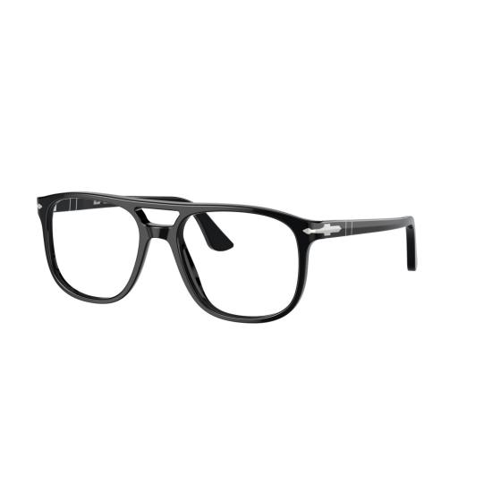 26SS 페르솔 안경 0Po3329v 볼드한 직사각형 더블 브릿지 디자인 안경 - PERSOL