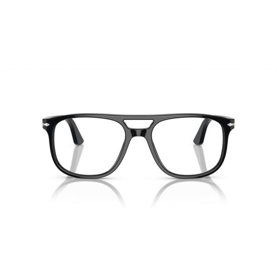 26SS 페르솔 안경 0Po3329v 볼드한 직사각형 더블 브릿지 디자인 안경