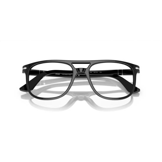 26SS 페르솔 안경 0Po3329v 볼드한 직사각형 더블 브릿지 디자인 안경 - PERSOL