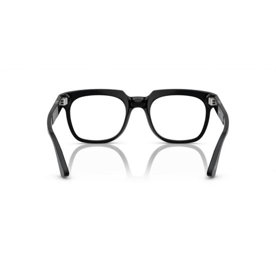 26SS 페르솔 안경 0Po3325v 실버 화살표 디테일이 있는 사각 프레임 안경 - PERSOL