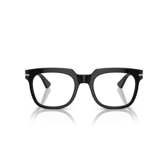 26SS 페르솔 선글라스 0Po3325v 실버 화살표 디테일이 있는 사각 프레임 안경