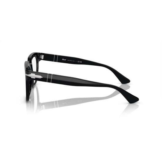 26SS 페르솔 안경 0Po3325v 실버 화살표 디테일이 있는 사각 프레임 안경 - PERSOL