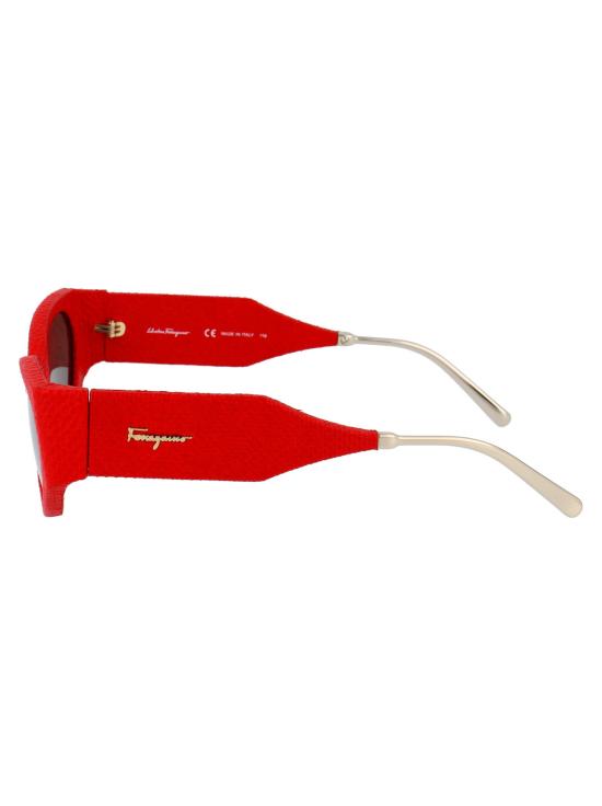  살바토레 페라가모 안경 페라가모 SF950 SL 가죽 선글라스 레드 카룽 - SALVATORE FERRAGAMO