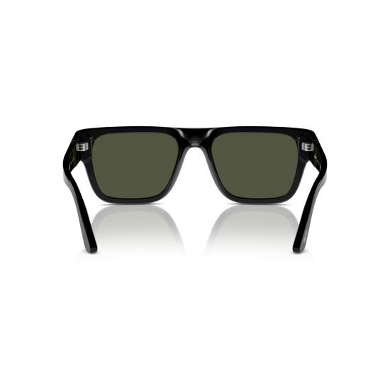 26SS 페르솔 선글라스 0Po3348s 직사각형 블랙 아세테이트  (실버 화살표 디테일) - PERSOL