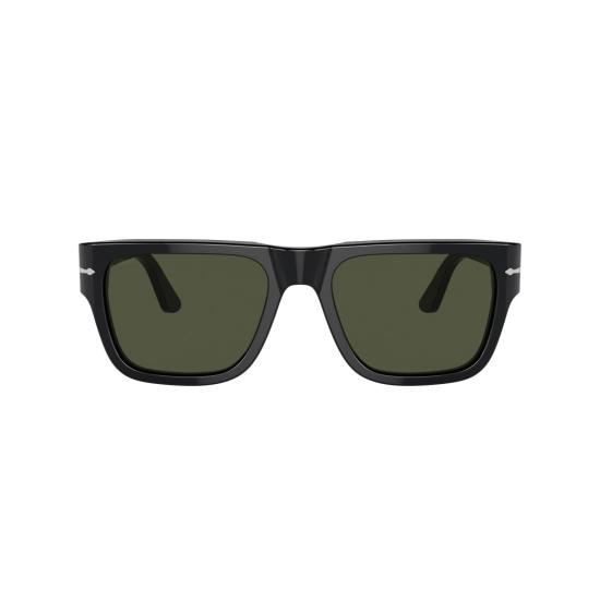 26SS 페르솔 선글라스 0Po3348s 직사각형 블랙 아세테이트  (실버 화살표 디테일)