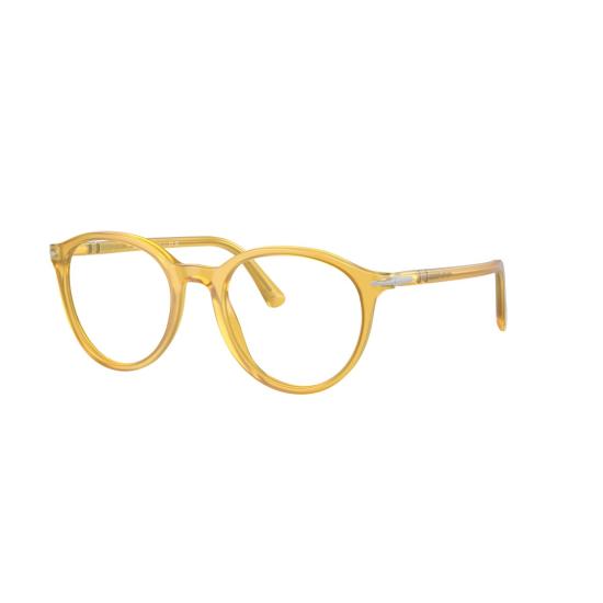 26SS 페르솔 안경 0Po3353v 반투명 노란색 아세테이트 안경테 (둥근 모양) - PERSOL