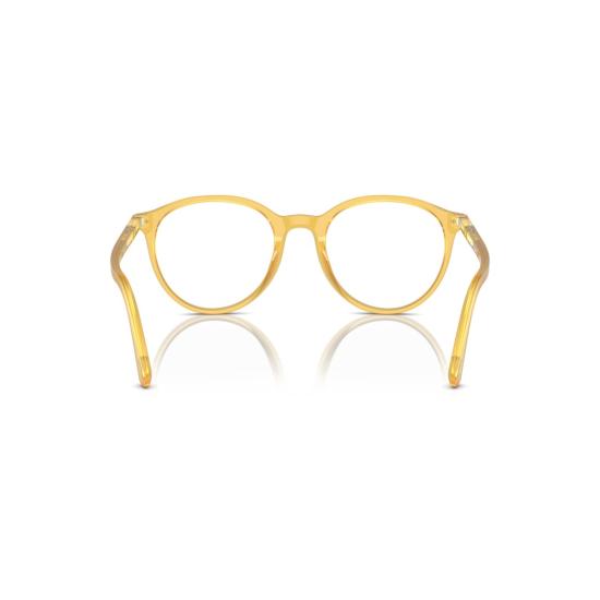 26SS 페르솔 안경 0Po3353v 반투명 노란색 아세테이트 안경테 (둥근 모양) - PERSOL