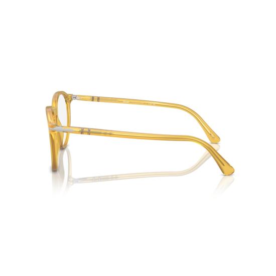 26SS 페르솔 안경 0Po3353v 반투명 노란색 아세테이트 안경테 (둥근 모양) - PERSOL