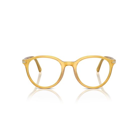26SS 페르솔 선글라스 0Po3353v 반투명 노란색 아세테이트 안경테 (둥근 모양)