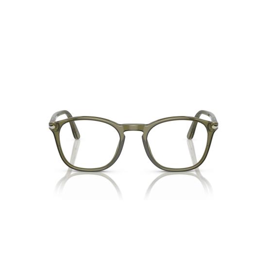 26SS 페르솔 선글라스 0Po3007v 반투명 올리브 그린 아세테이트  (실버 액센트 포함)