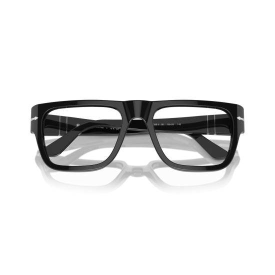 26SS 페르솔 안경 0Po3348v 실버 화살표 디테일이 있는 직사각형 아세테이트 - PERSOL