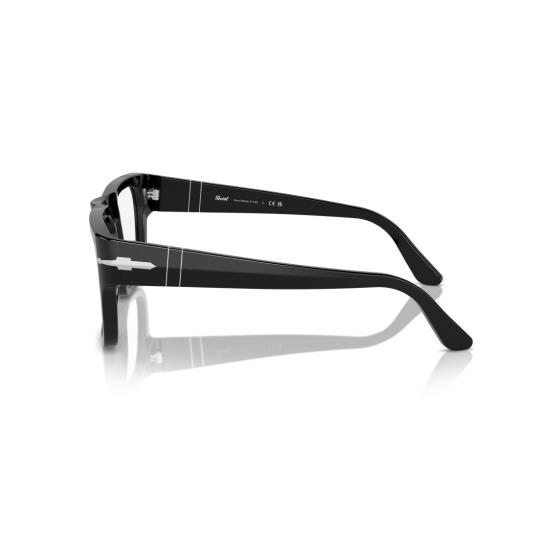 26SS 페르솔 안경 0Po3348v 실버 화살표 디테일이 있는 직사각형 아세테이트 - PERSOL