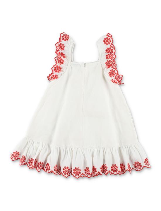  [키즈] 스텔라 맥카트니 원피스 스텔라 매카트니 아동용 자수 린넨 코튼 드레스 아이보리 - STELLA MCCARTNEY