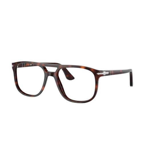 26SS 페르솔 안경 0Po3329v 더블 브릿지 디자인의 에비에이터 스타일 호피 무늬 - PERSOL