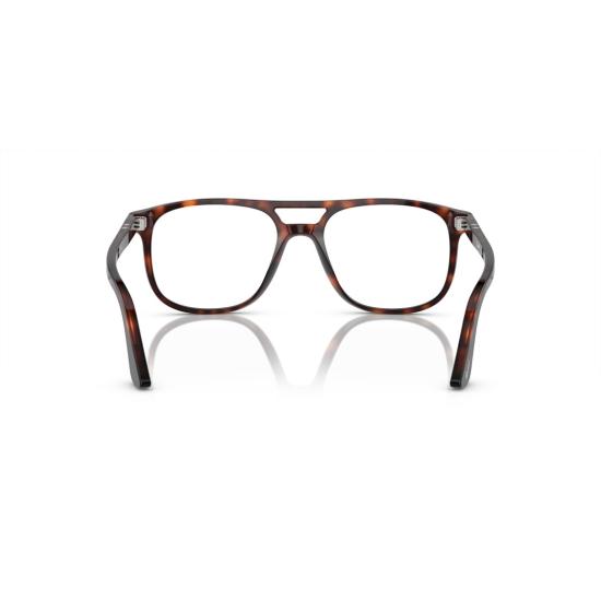26SS 페르솔 안경 0Po3329v 직사각형 아세테이트 안경테 (키홀 브릿지) - PERSOL