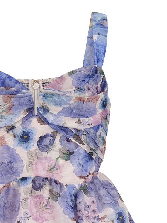  짐머만 숏 원피스 리벨리온 드레스 라이트 블루 - ZIMMERMANN