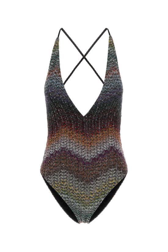  미소니 원피스 수영복 미쏘니 자수 비스코스 혼방 수영복 멀티다크