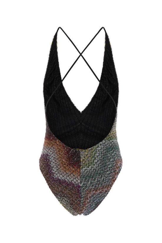  미소니 원피스 수영복 미쏘니 자수 비스코스 혼방 수영복 멀티다크 - MISSONI