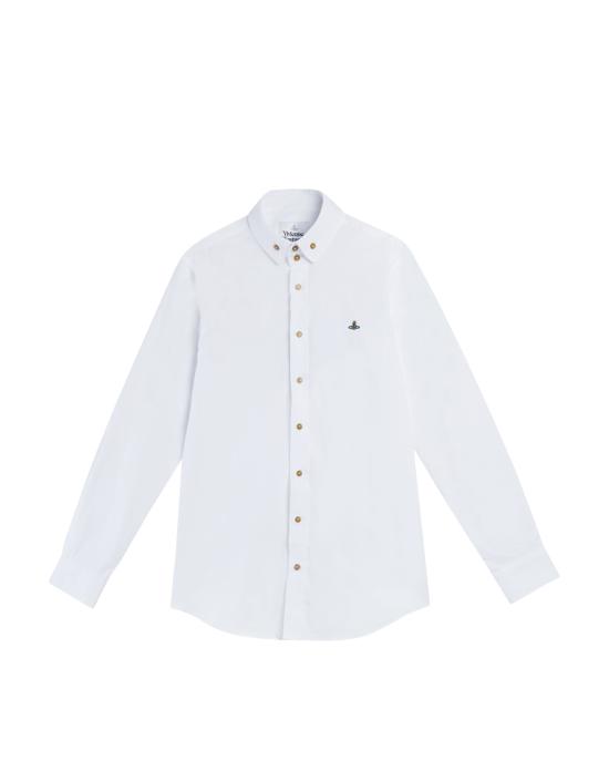 26SS 비비안웨스트우드 투 버튼 크롤 셔츠 24010005 W009Q A401 white BIANCO