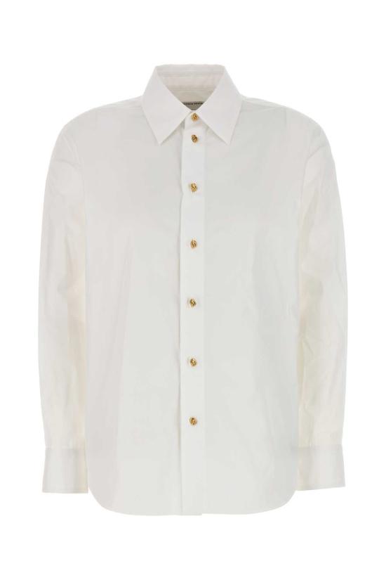  보테가베네타 탑 보테가 베네타 포플린 셔츠 화이트