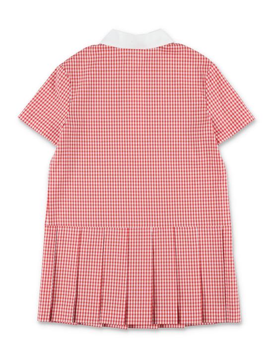  [키즈] 구찌 원피스 키즈 걸즈 체크 코튼 드레스 레드/화이트 - GUCCI