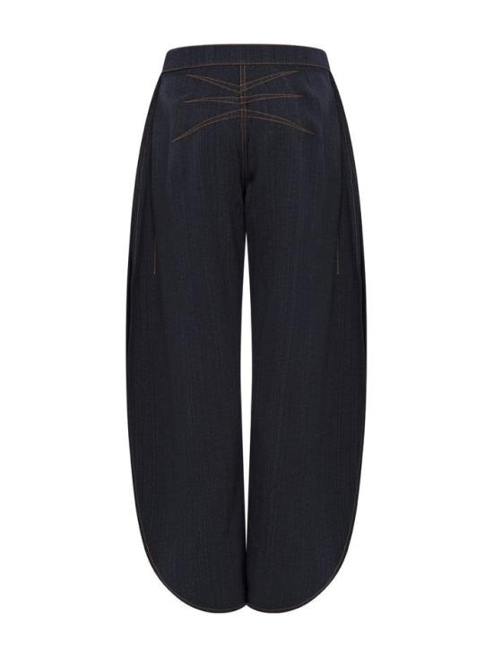 26SS 알라이아 스트레이트 팬츠 AA9P0253T672C A08 BLEU BRUT - ALAIA