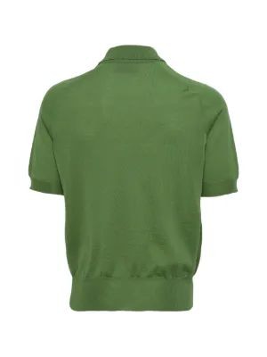 26SS 아미 스몰 하트 로고 메리노 니트 울 숏슬리브 폴로 HPL438KN0039 A091 MATCHANOIR A091 MATCHA NOIR - AMI