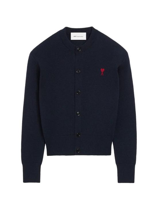 26SS 아미 크루넥 울 가디건 FKC361001 414H25 MARINEROUGE 414H25 MARINE ROUGE