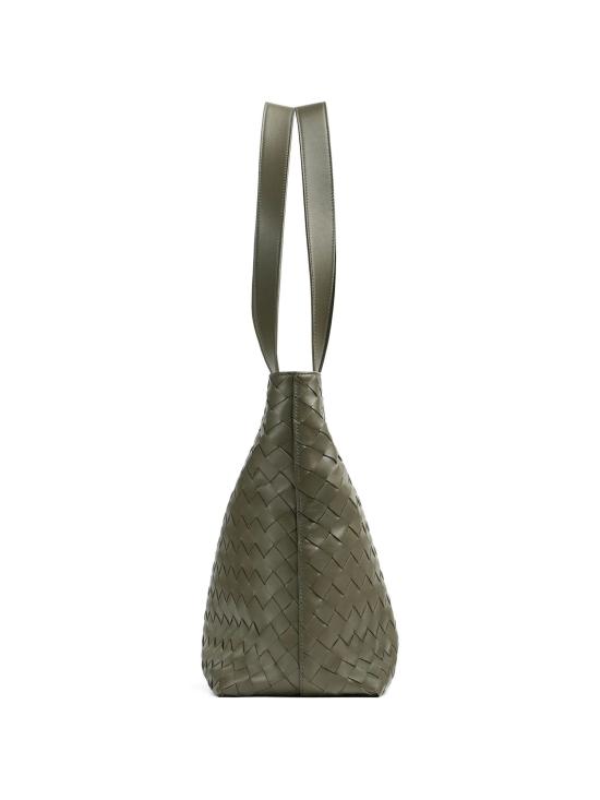 26SS 보테가베네타 스몰 인트레치아토 지퍼 토트백 795628V2HL1 8803 BLACKSILVER 8803 BLACK SILVER - BOTTEGA VENETA