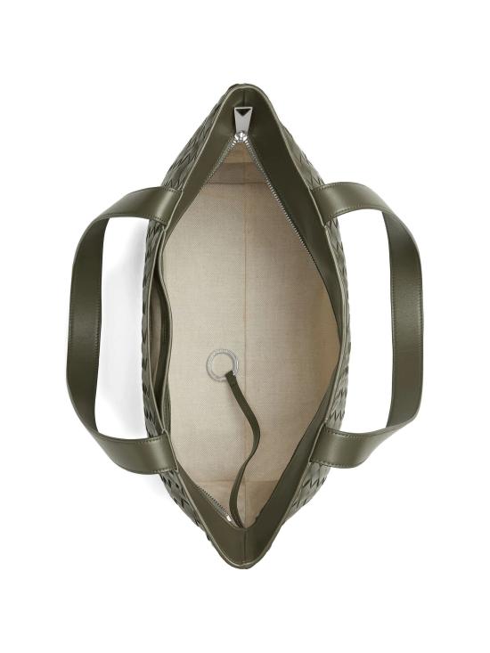 26SS 보테가베네타 스몰 인트레치아토 지퍼 토트백 795628V2HL1 8803 BLACKSILVER 8803 BLACK SILVER - BOTTEGA VENETA