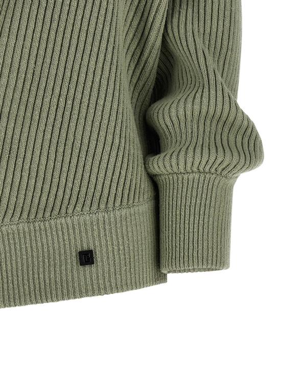  발망 스웨터 드레이프 실크  그린 - BALMAIN