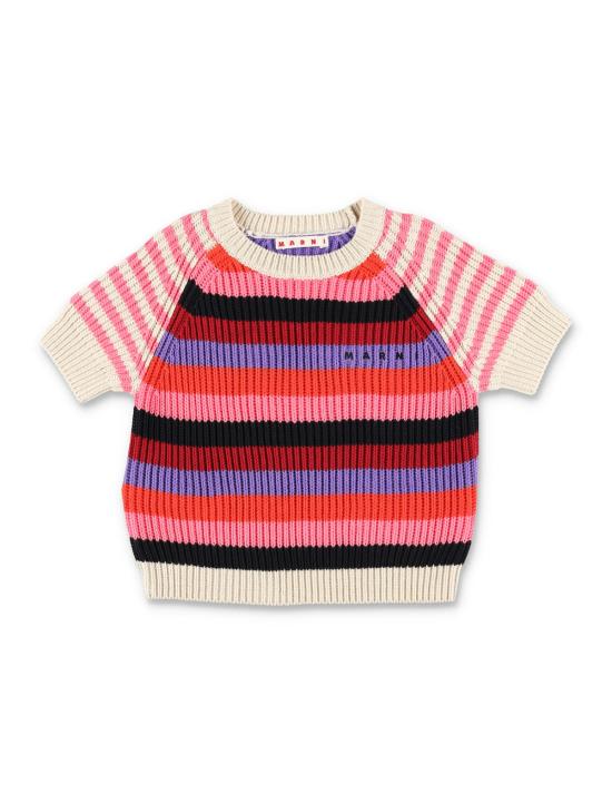  [키즈] 마르니 풀오버 키즈  코튼 스트라이프 스웨터 멀티