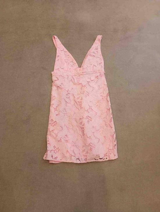  마이클 코어스 숏 원피스 레이스 미니 드레스 핑크 & 퍼플