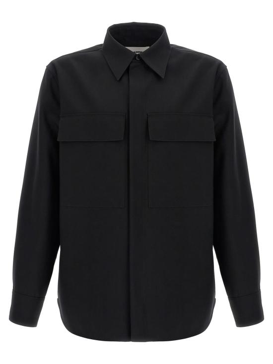  질샌더 탑 질 샌더 08 울 셔츠 블랙