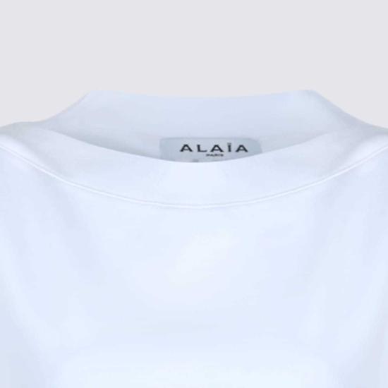  알라이아 바디수트 티셔츠 슬리브리스 보디수트 화이트 - ALAIA