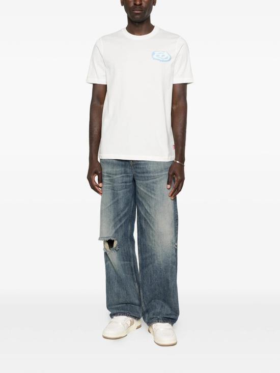  디젤 탑 T 어드저스트 V7 티셔츠 화이트 - DIESEL