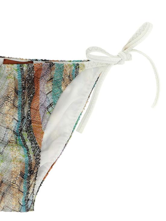  미소니 비키니 수영복 미쏘니 카퍼도니 지그재그 니트 루렉스 비키니 멀티컬러 - MISSONI