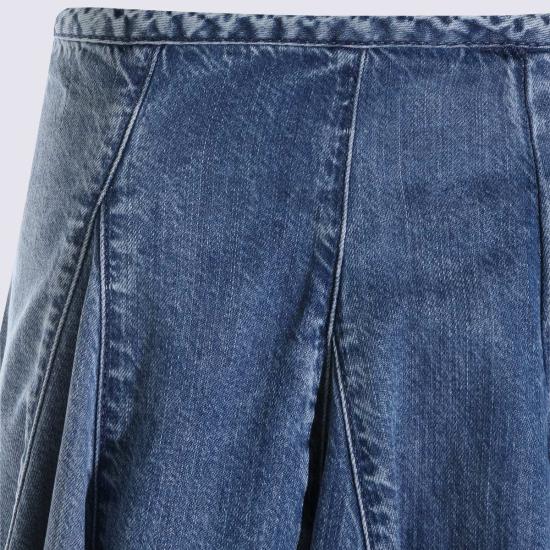  디젤 데님 스커트 컴퍼니 클라이 메드 미니 스커트 블루 - DIESEL