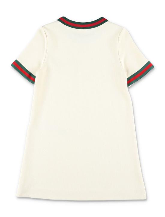  [키즈] 구찌 원피스 키즈 코튼 호스빗 드레스 아이보리 - GUCCI