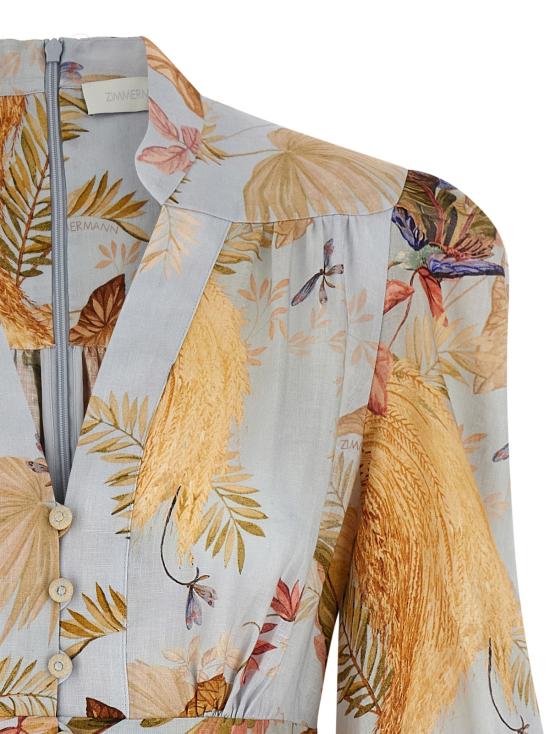  짐머만 숏 원피스 어센션 플런지 드레스 라이트 블루 - ZIMMERMANN