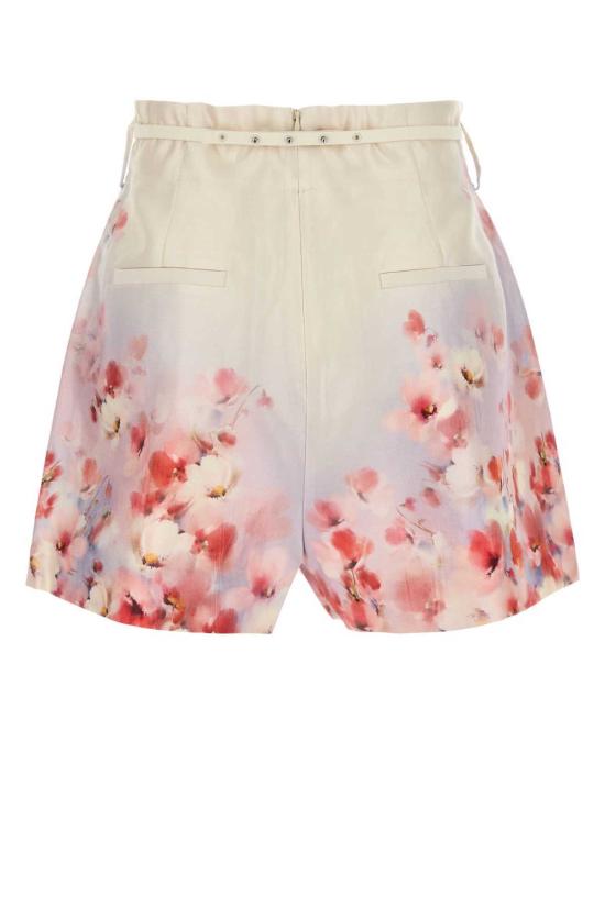  짐머만 숏팬츠 프린트 새틴 크러쉬 쇼츠 - ZIMMERMANN