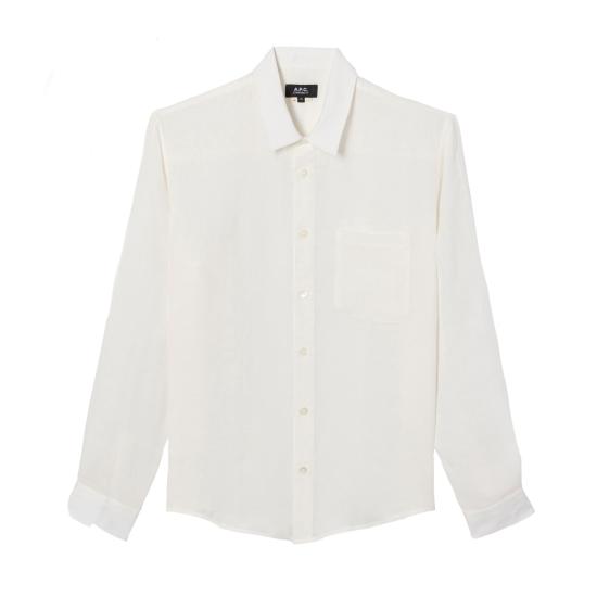  아페쎄 셔츠 A.P.C. 셰미즈 카셀 로고  화이트