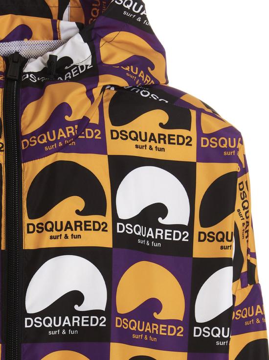  디스퀘어드2 패딩 Dsquared2 D2 Surf & Fun K Way Down 재킷 멀티컬러 - DSQUARED2