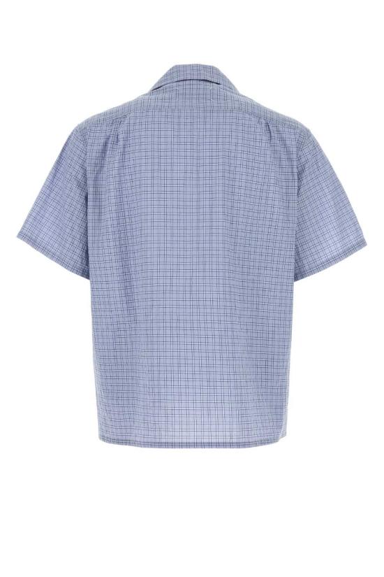  마르지엘라 탑 메종  자수 스트레치 코튼 셔츠 스카이 블루 - MAISON MARGIELA