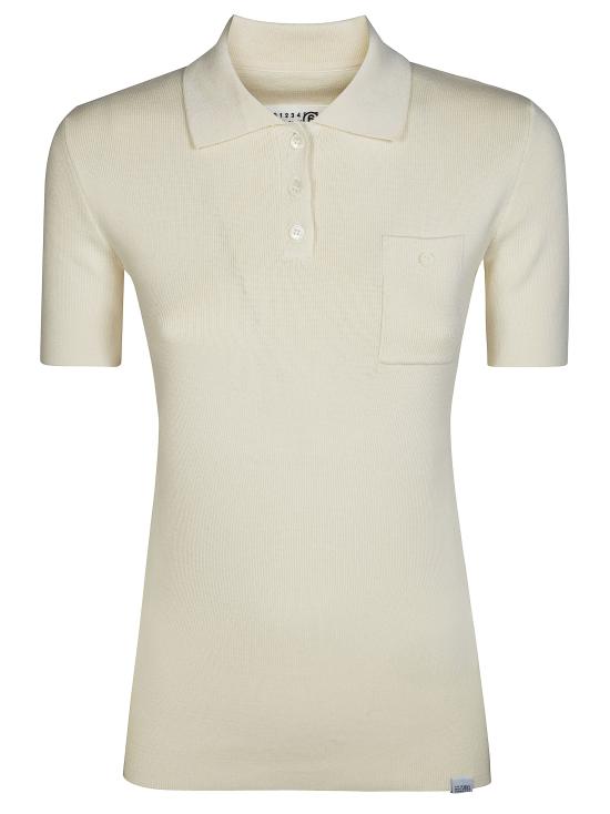 26SS MM6 메종마르지엘라 폴로 티셔츠 S62GL0031M13274 102 BIANCO