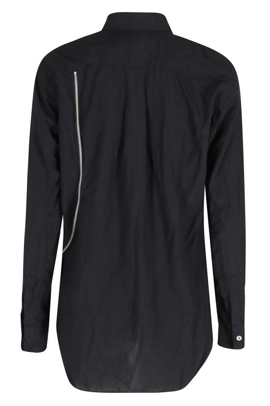  꼼데가르송 탑 Comme Des Garçons 지퍼 셔츠 블랙 - COMME DES GARCONS