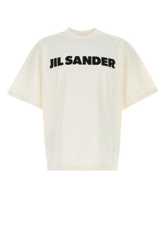  질샌더 탑 질 샌더 오버사이즈 코튼 티셔츠 아이보리 - JIL SANDER